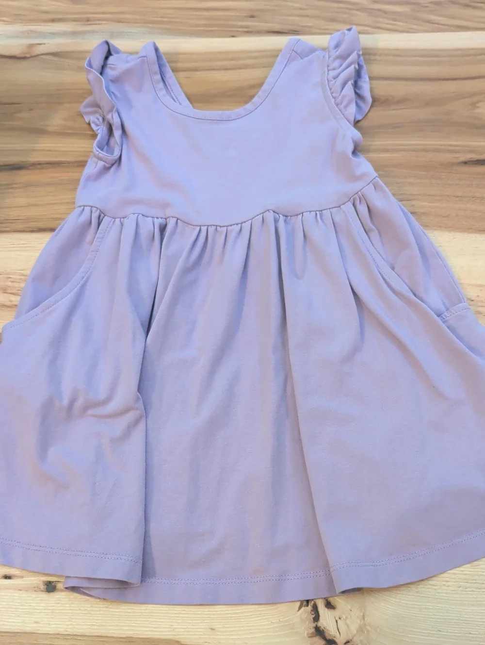 Hanna Andersson Lilac Ruffle Sleeve Casual Dress